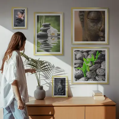 Bildergalerie-Set für die Wand mit entspannender Zen-Atmosphäre