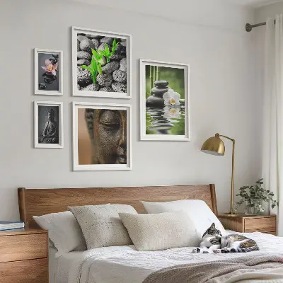 Bildergalerie-Set für die Wand mit entspannender Zen-Atmosphäre