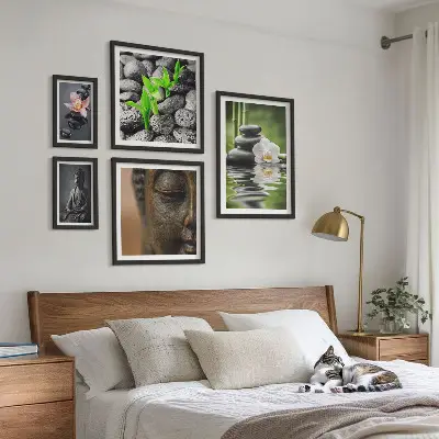 Bildergalerie-Set für die Wand mit entspannender Zen-Atmosphäre