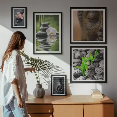 Bildergalerie-Set für die Wand mit entspannender Zen-Atmosphäre