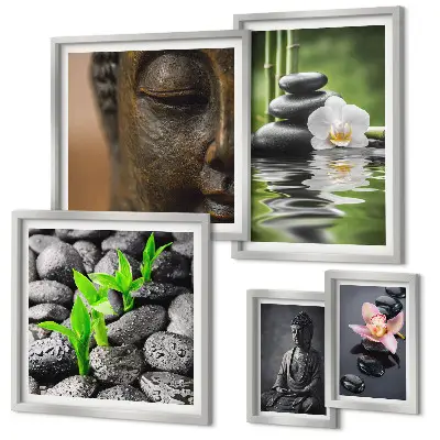 Bildergalerie-Set für die Wand mit entspannender Zen-Atmosphäre