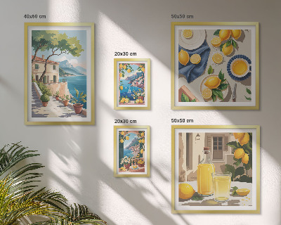Bildergalerie-set für die wand Zitronen mit malerischem Ausblick