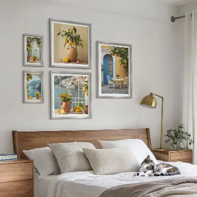 Bilderset Zitronensonne Inspirationen für das Sofa