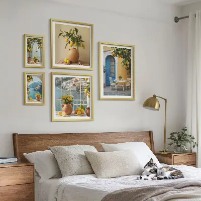 Bilderset Zitronensonne Inspirationen für das Sofa