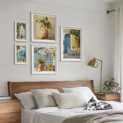 Bilderset Zitronensonne Inspirationen für das Sofa