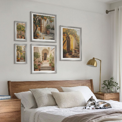 Bilderset fürs sofa Charmante orangefarbene Straßen