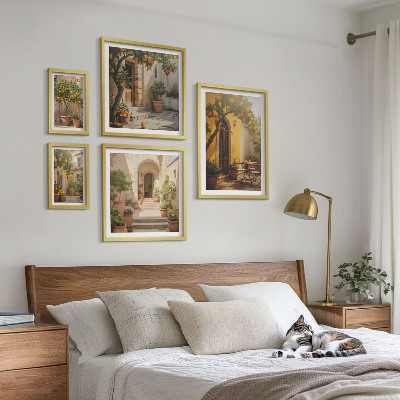 Bilderset fürs sofa Charmante orangefarbene Straßen