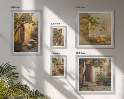 Wandbilder-Set Zitrusfrüchte im Garten Bildergalerie für die Wand
