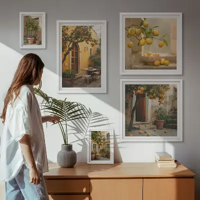 Wandbilder-Set Zitrusfrüchte im Garten Bildergalerie für die Wand