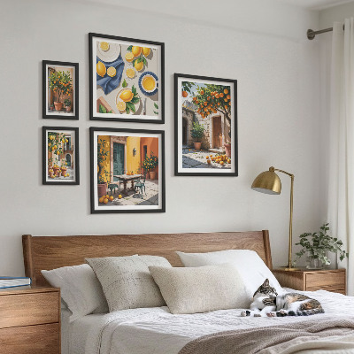 Modernes wandbilder-set Zitrusfrüchte in Gärten