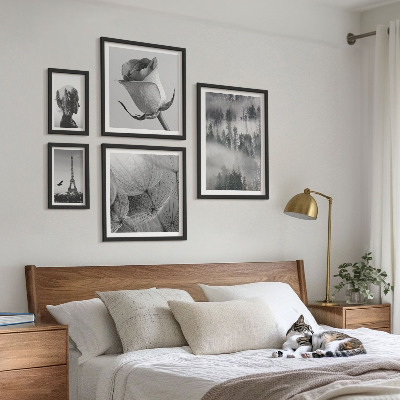 Bilderset fürs sofa Schwarz-Weiß-Naturstadt