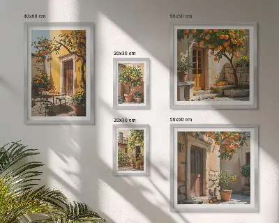 Bildergalerie-Set für die Wand mit Zitrusfrüchten in Gärten