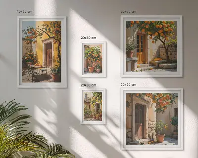 Bildergalerie-Set für die Wand mit Zitrusfrüchten in Gärten