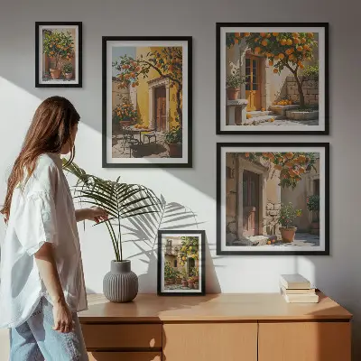 Bildergalerie-Set für die Wand mit Zitrusfrüchten in Gärten