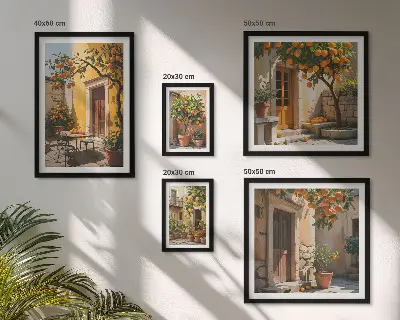 Bildergalerie-Set für die Wand mit Zitrusfrüchten in Gärten