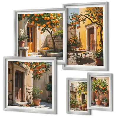 Bildergalerie-Set für die Wand mit Zitrusfrüchten in Gärten