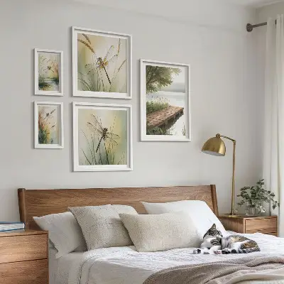 Bilderset Friedliche Libellenlandschaften fürs Sofa