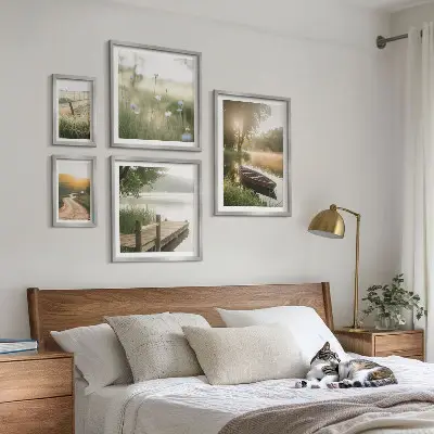 Bildergalerie-Set für die Wand mit ruhigen Landschaften in grünem Wasser