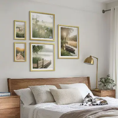 Bildergalerie-Set für die Wand mit ruhigen Landschaften in grünem Wasser