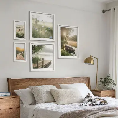 Bildergalerie-Set für die Wand mit ruhigen Landschaften in grünem Wasser