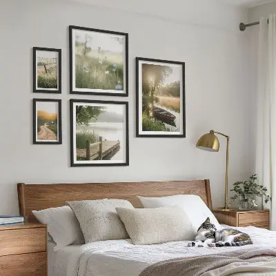 Bildergalerie-Set für die Wand mit ruhigen Landschaften in grünem Wasser