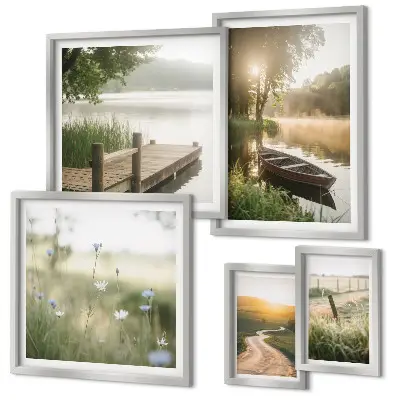 Bildergalerie-Set für die Wand mit ruhigen Landschaften in grünem Wasser