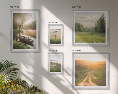 Modernes wandbilder-set Landschaften aus Wasser und Grün