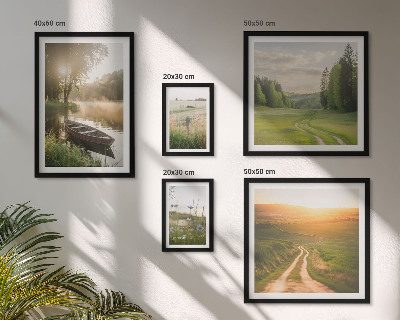 Modernes wandbilder-set Landschaften aus Wasser und Grün