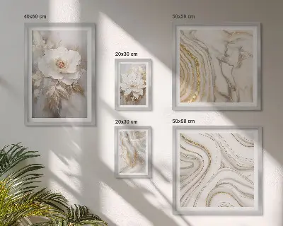 Bildergalerie-Set für die Wand mit abstrakten floralen Motiven in Eleganz