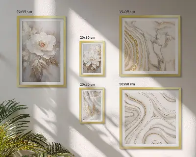 Bildergalerie-Set für die Wand mit abstrakten floralen Motiven in Eleganz