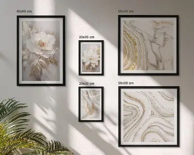 Bildergalerie-Set für die Wand mit abstrakten floralen Motiven in Eleganz