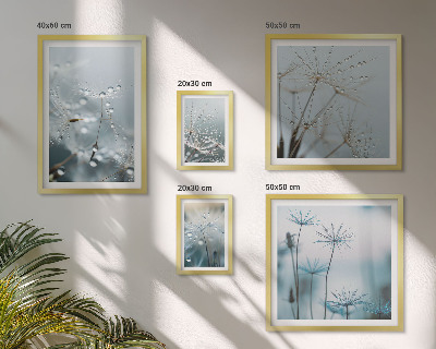 Modernes wandbilder-set Pflanzenmotive, Wassertropfen