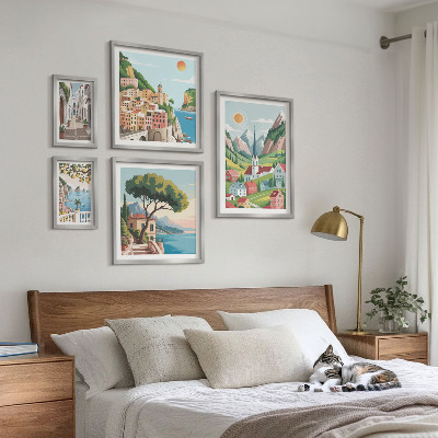 Bildergalerie-set für die wand Bezaubernde Berge und Städte