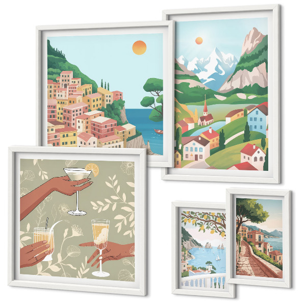 Modernes wandbilder-set Reizvolle Landschaften zum Entspannen