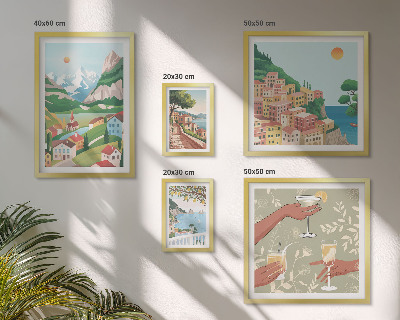 Modernes wandbilder-set Reizvolle Landschaften zum Entspannen
