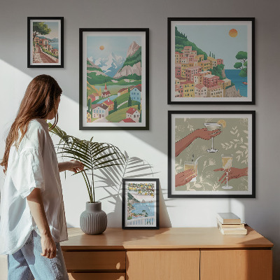 Modernes wandbilder-set Reizvolle Landschaften zum Entspannen