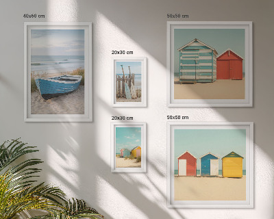 Bildergalerie-set für die wand Meerblick, Häuser, Boote