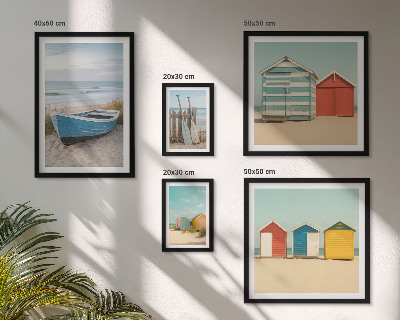 Bildergalerie-set für die wand Meerblick, Häuser, Boote