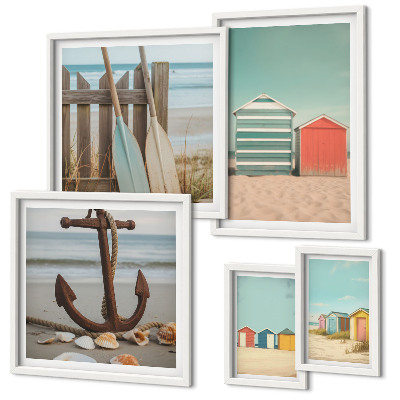 Modernes wandbilder-set Stilvolle Strandhäuser