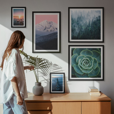 Modernes wandbilder-set Landschaften Berge Meer Boho