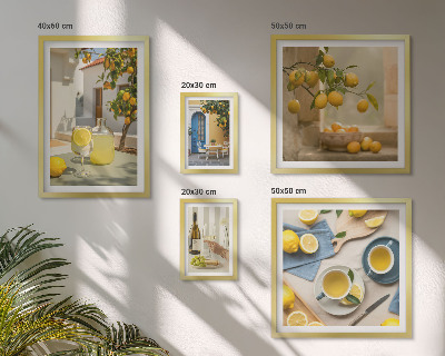 Bildergalerie-set für die wand Rustikale Zitronen für die Küche