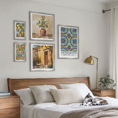 Bildergalerie-set für die wand Italienische Zitrusfrüchte im mediterranen Stil