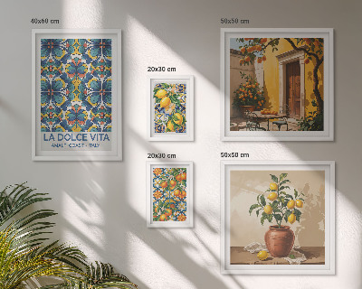 Bildergalerie-set für die wand Italienische Zitrusfrüchte im mediterranen Stil