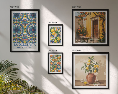 Bildergalerie-set für die wand Italienische Zitrusfrüchte im mediterranen Stil