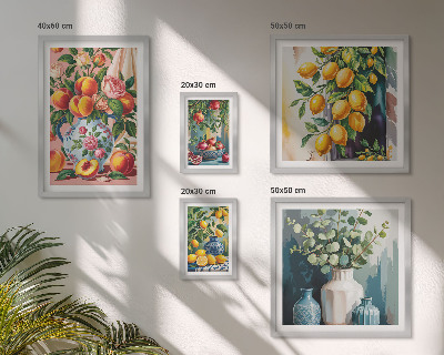 Bilderset fürs sofa Fruchtig-florale Kompositionen