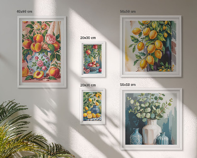 Bilderset fürs sofa Fruchtig-florale Kompositionen