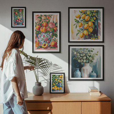 Bilderset fürs sofa Fruchtig-florale Kompositionen