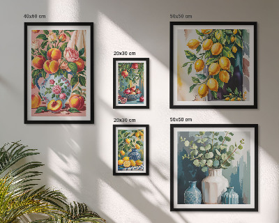 Bilderset fürs sofa Fruchtig-florale Kompositionen