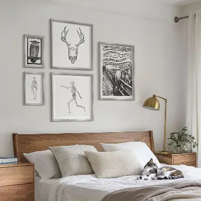Bildergalerie-Set für die Wand surrealistische Kunst mit Natur und Mensch Motiven