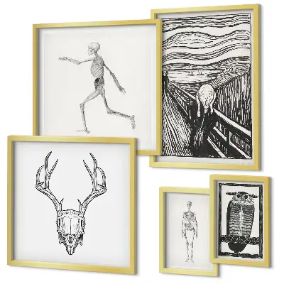 Bildergalerie-Set für die Wand surrealistische Kunst mit Natur und Mensch Motiven